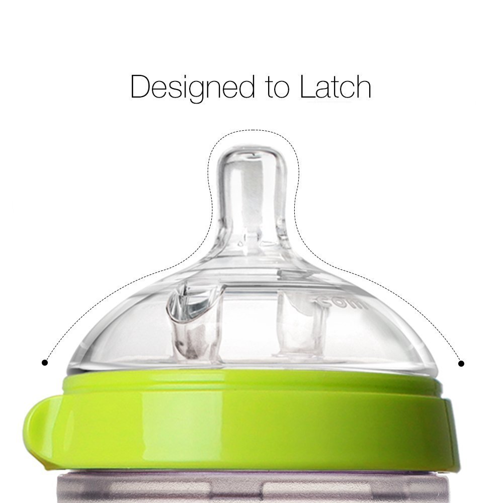 Comotomo Baby Bottle, Green, 8 Ounce (2 Count) : Baby