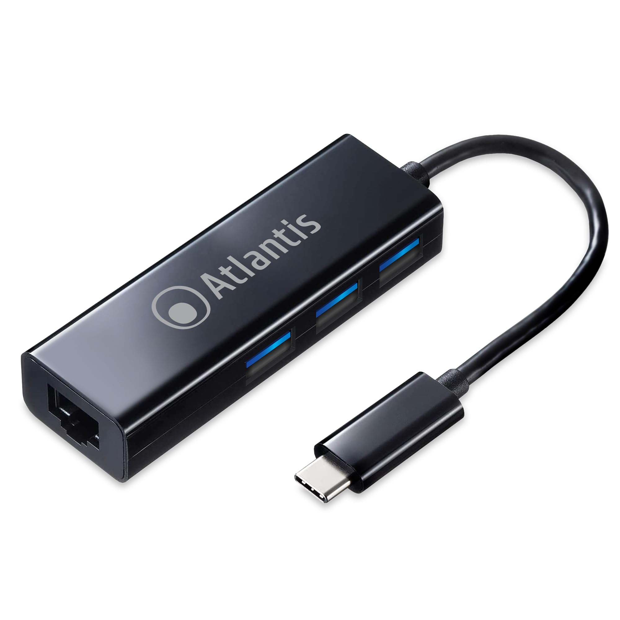 ATLANTIS Adapter A04-tc_lan+hb From Usb Type_c To Lan + Usb-3.0 A 3 Ports