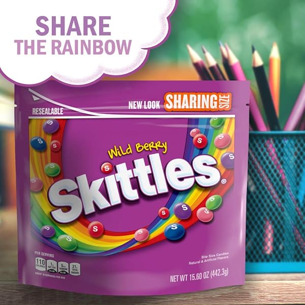 SKITTLES WILD BERRY CHEWY CANDY, SHARING SIZE, 15.6 OZ BAG