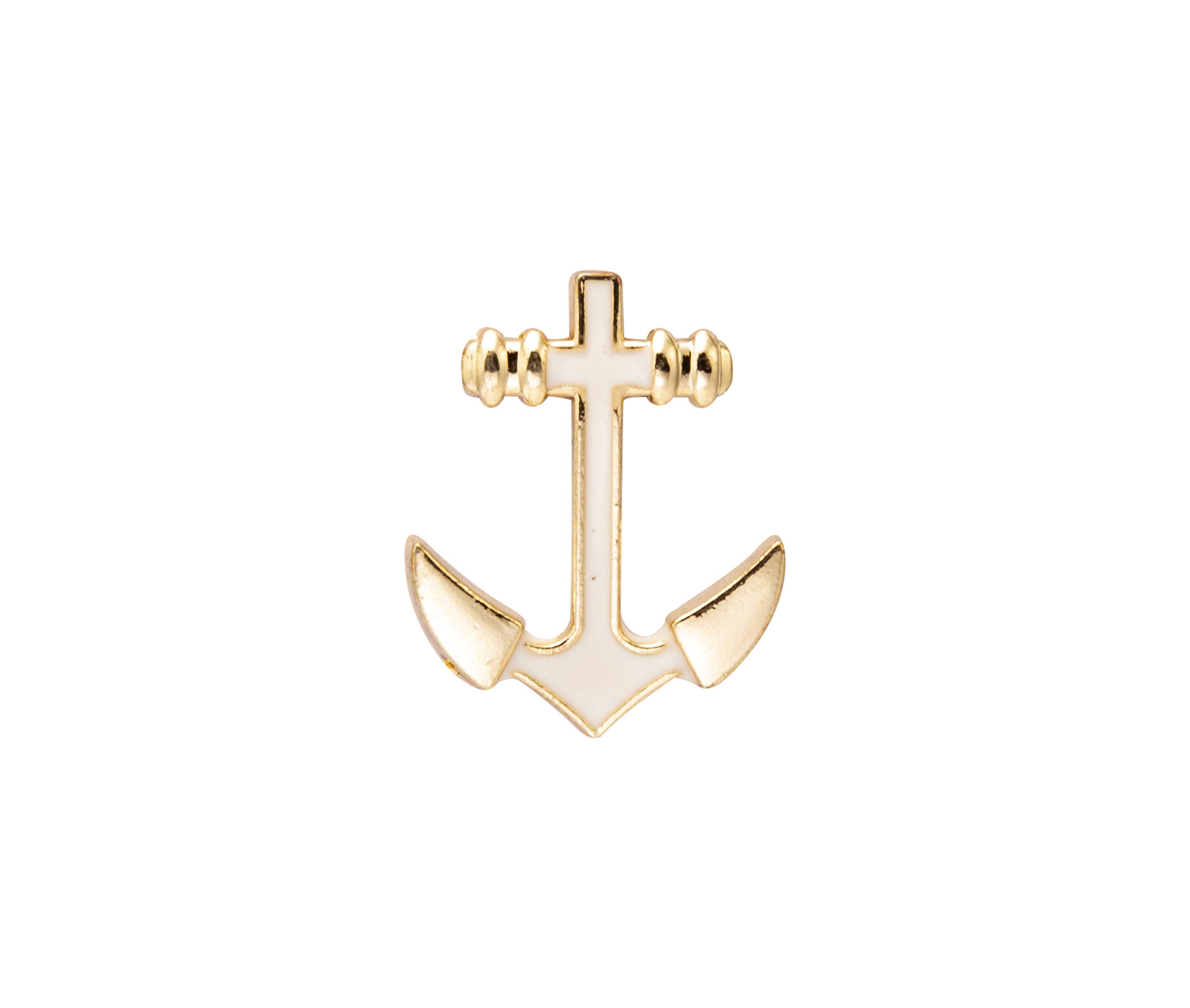 Knighthood Golden Anchor Lapel Pin Badge Coat Suit Wedding Gift Party Shirt Collar Accessories Brooch for Men