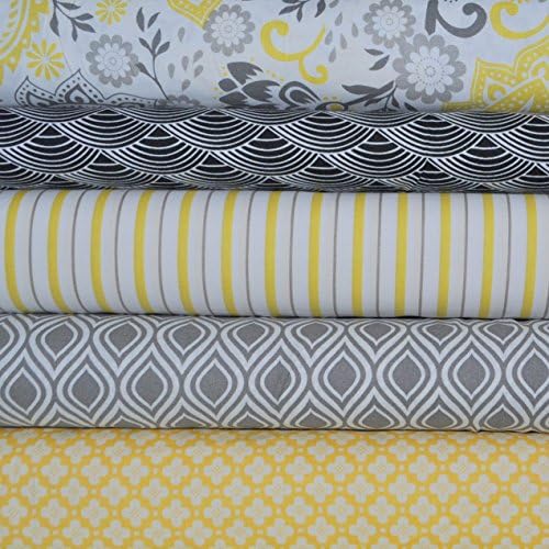 Evening Blooms 5 Fabric Fat Quarters by Carina Gardner for Riley Blake, 1 1/4 yards total