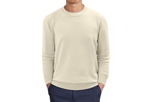Linvich Men's Crewneck Sweaters Lightweight Slim Fit Dress Sweater Long Sleeve Business Casual Knitted Pullover Sweaters