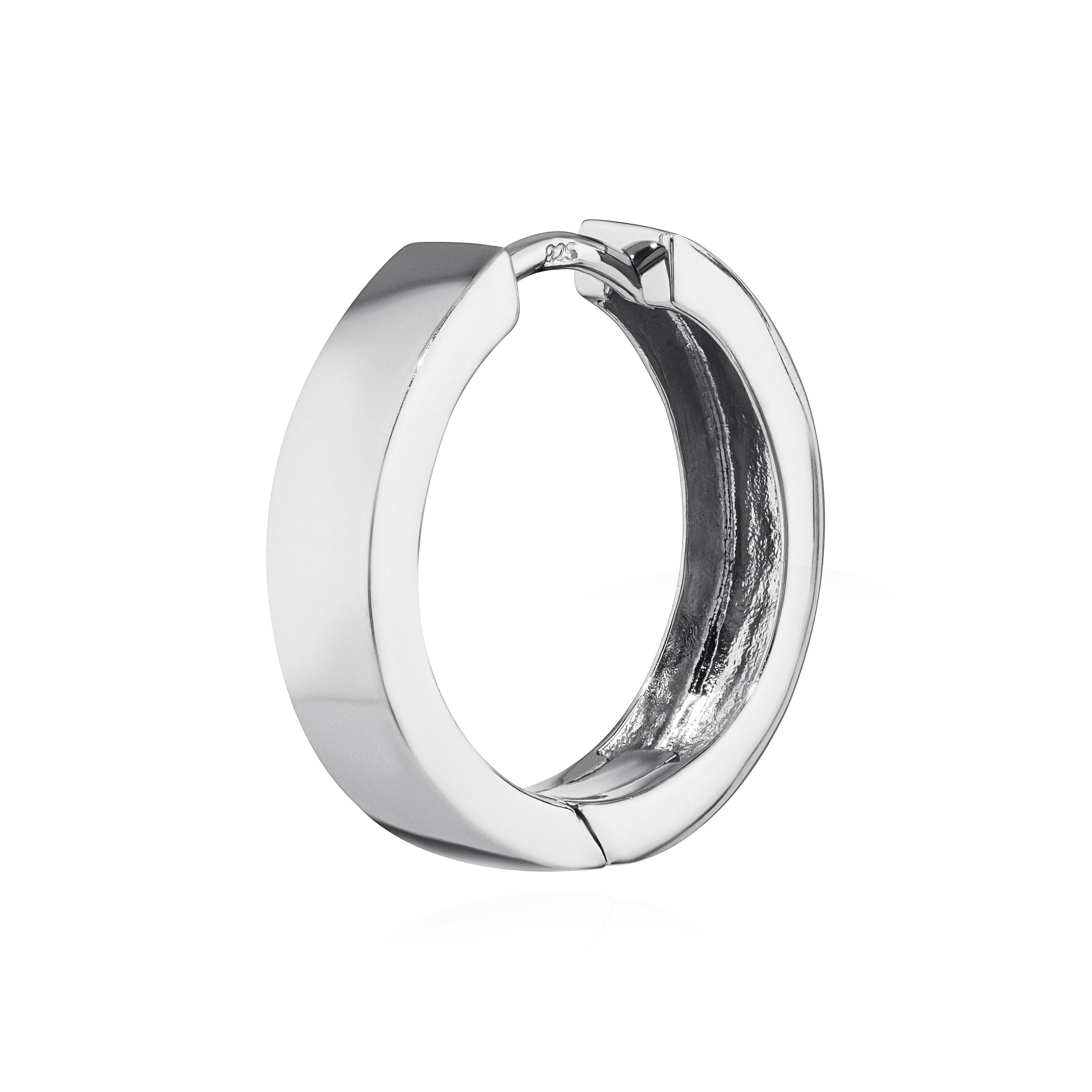 NKlaus silver single 925 sterling silver hinged earring 17,7 x 4,4mm tarnish proof 4797