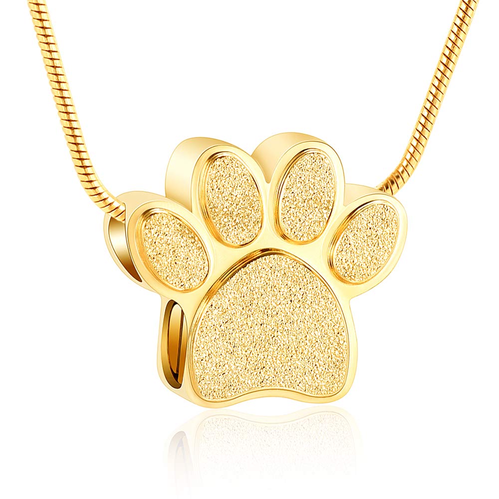 QGJNSGC Pet Paw Cremation Jewelry for Ashes Pendant Paw Print Urn Necklace Memorial Keepsake Jewelry for Pet/Dog's/Cat's Ashes — image 1