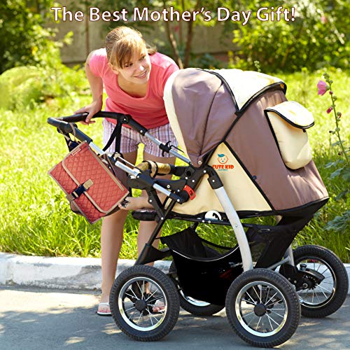 Cute Kid Portable Changing Pad | Diaper Clutch | Travel Changing Station | Waterproof Baby Changing Mat | Cushioned Diaper Changing kit to Keep Your Infant Far from Injury and Dirty Surfaces (Unique) - Thumbnail 3