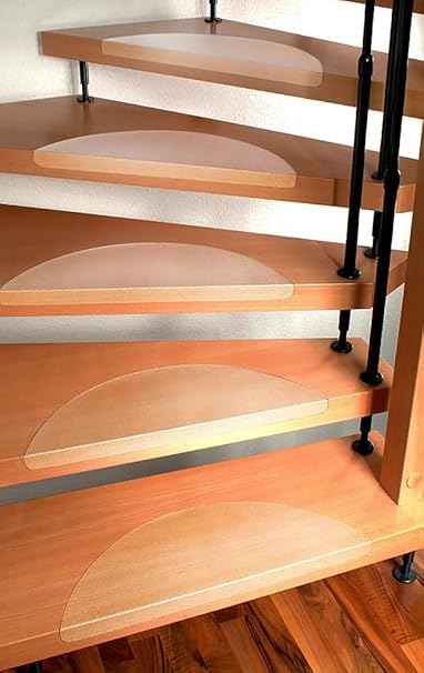 Ergonomic Technology Stufenmatten Set für Treppenstufen - 15 Stück, klar - Größe nach Wahl