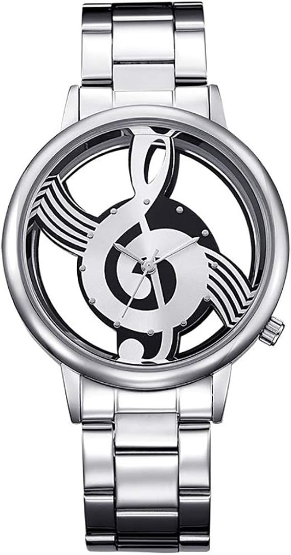 Amazon Zoooom 腕 時計 メタリック 音符 デザイン ウォッチ クォーツ ファッション カジュアル ギフト プレゼント 男性 女性 メンズ レディース シルバー Zm Watch2947 Sv メンズ腕時計 腕時計 通販