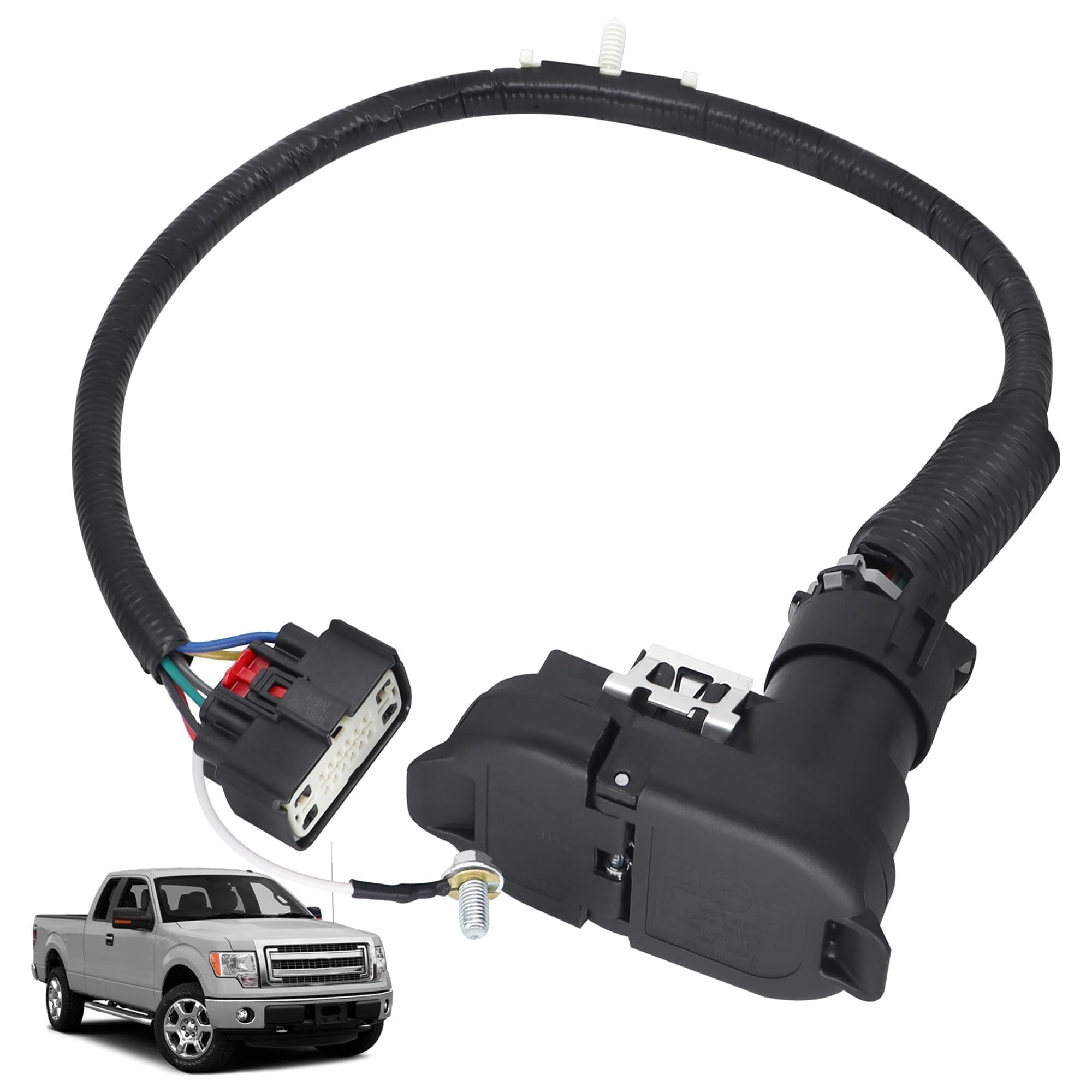 Photo 1 of LoloWheat Trailer Tow Hitch Wiring Connector Harness Kit Compatible with 2009-2014 Ford F-150 FX2 FX4 King Ranch for Lariat Limited Platinum HD Edition Replace# 9L3Z-15A416-A 9L3Z15A416A