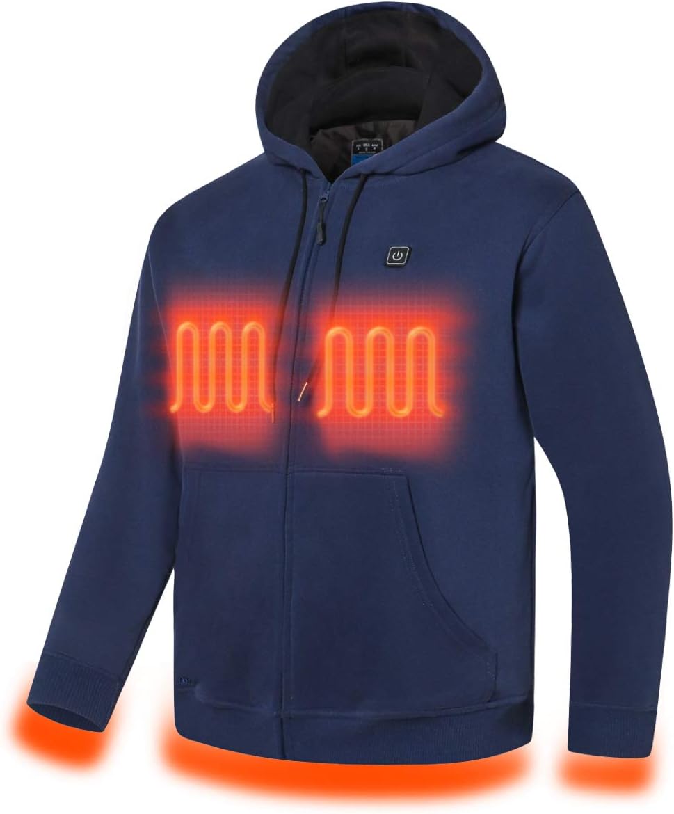 Heated Hoodie Soft Fleece with Battery and Charger (Unisex)