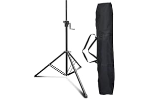 AXA AXCESSABLES AxcessAbles Heavy-Duty Crank-up DJ Stand with Carry Bag | 175LB Load Capacity | Crank Up Light Stand | Crank Up DJ Speaker Tripod Stand | Stage Lighting Stand (Crank Stand -1 Pack)