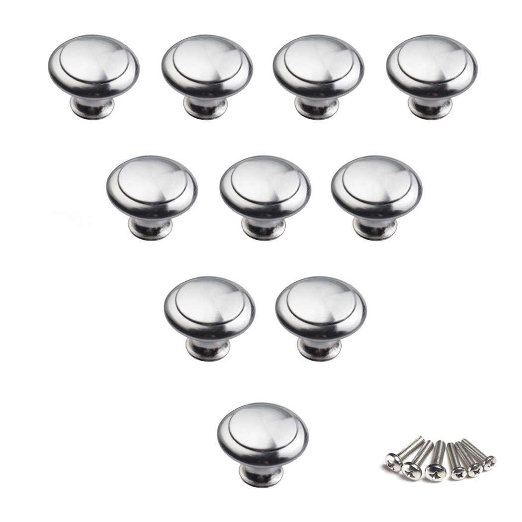 Stainless Steel Round Drawer Knobs Cabinet Handles Door Handle Pull Hardware 30mm 10PCS