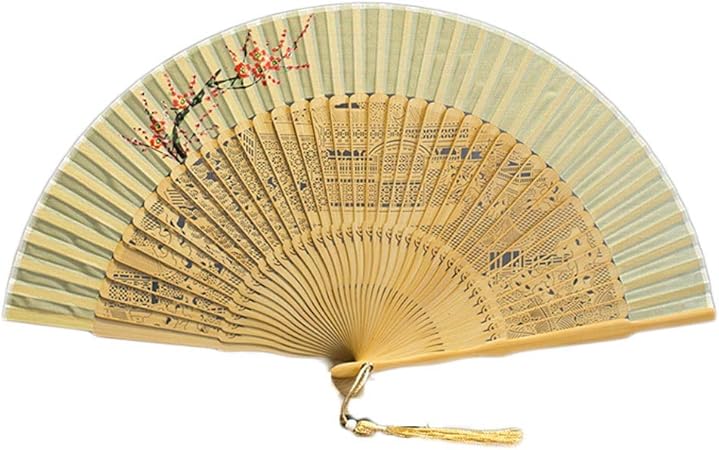 Plegables Abanico Abanico Plegable Paisaje Tallado Pintado a Mano