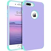 BENTOBEN Compatible with iPhone 8 Plus Case, iPhone 7 Plus Case, 2 in 1 Slim Hybrid Shockproof Hard PC Bumper Rugged Drop Pro