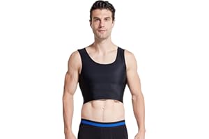 BaronHong Men Hide Gynecomastia Pullover Chest Binder Compression Slimming Undershirt Male Corset Tank Tops