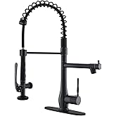 GIMILI Oil Rubbed Bronze Kitchen Faucet with Pull Down Sprayer Single Handle High Pressure Kitchen Sink Faucet Commercial Double-Headed Kitchen Faucets