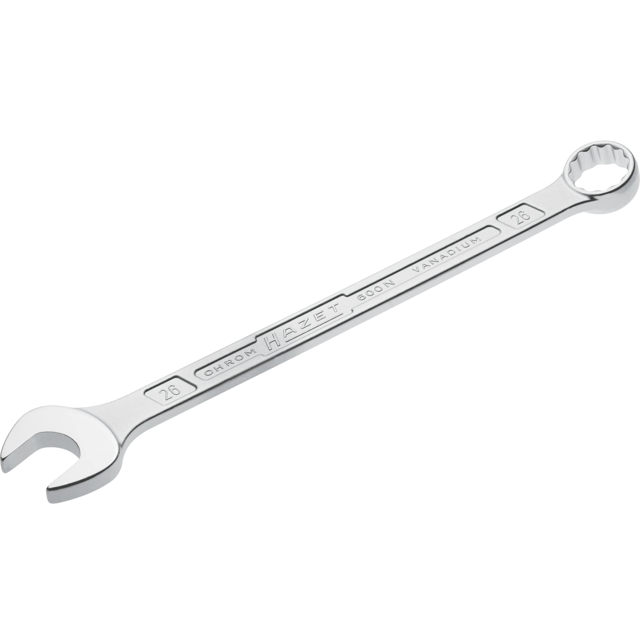 HAZET 600N-26 354 mm 12-Point Traction Profile Polished Head Combination Wrench - Chrome-Plated