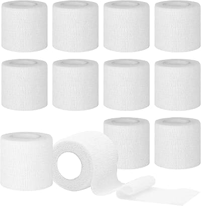 ADMITRY Self Adhesive Bandage Tape 5cm x 4.5m White 12 Rolls