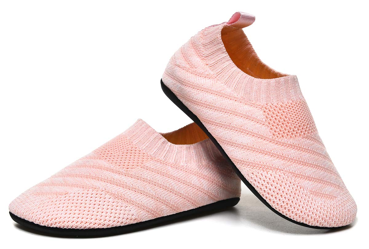 Photo 1 of SLEVEL Comfort Toddler Slippers Lightweight Little Kids Indoor Non Slip Grip Around The House Floor Home Shoes for Boys Girls (SL20001Pink29)