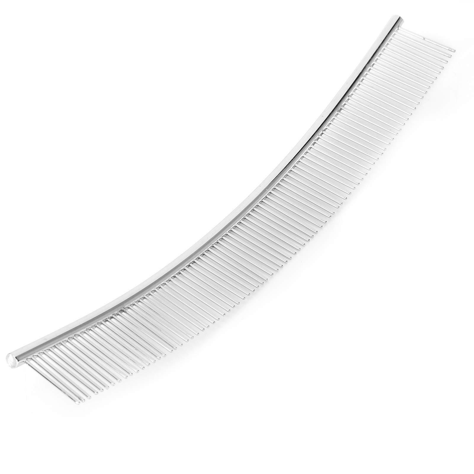 Pet Comb, Curved Pet Hair Comb, Stainless Steel Teeth Arc Design Pet Comb, for Lose Hair and Knots(Combs)