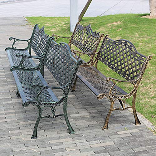 household products Gartenbank Metallbank im Freien, 3-Sitzer Sitz im Freien Terrassenmöbel Sitz, Park Terrasse Ruhebank… – Bild 4