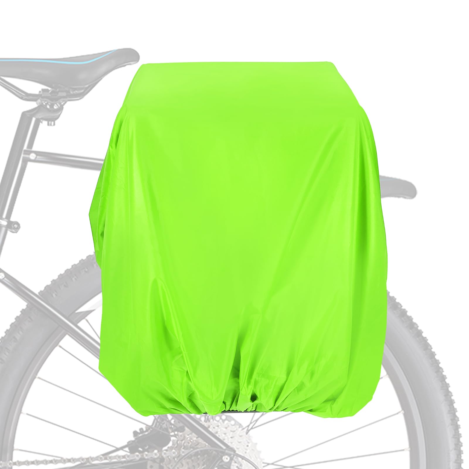PATIKIL 100L Bicycle Rear Rack Rain Cover, Bike Trunk Rain Cover Waterproof Cycling Rain Cover for Mountain Cycling Hybrid Bike, L, Grass Green