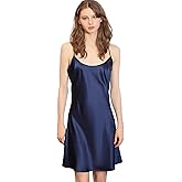 COLD POSH 19MM Mulberry Silk Nightgown for Women Scoop Neck Adjustable Spaghetti Straps Slip Women's Lingerie for Under Dress