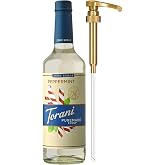 Torani Zero Sugar Puremade Syrup, Peppermint Flavoring for Drinks, Glass Bottle with Pump Included, 25.4 Fl Oz