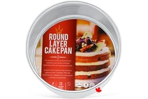 Crown 5-inch Cake Pan, 3" Deep, Heavy Duty, Even-Heating, Pure Aluminum, Made in Canada, 13 CM Cake Pan