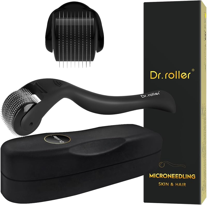 Dr.roller 0.5mm Derma Roller for Hair & Beard Growth 540 Needles