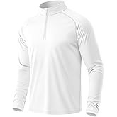 MAGCOMSEN Men's Long Sleeve Sun Shirts UPF 50+ Tees 1/4 Zip Up Fishing Running Rash Guard T-Shirts Outdoor Shirt