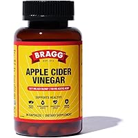 Bragg Apple Cider Vinegar Capsules - Vitamin D3 & Zinc - 750mg of Acetic Acid – Immune & Weight Management Support - Non…