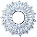 Lulu Decor, Decorative Leaf Metal Wall Mirror, Perfect for Housewarming Gift (Crystal Mirror1)