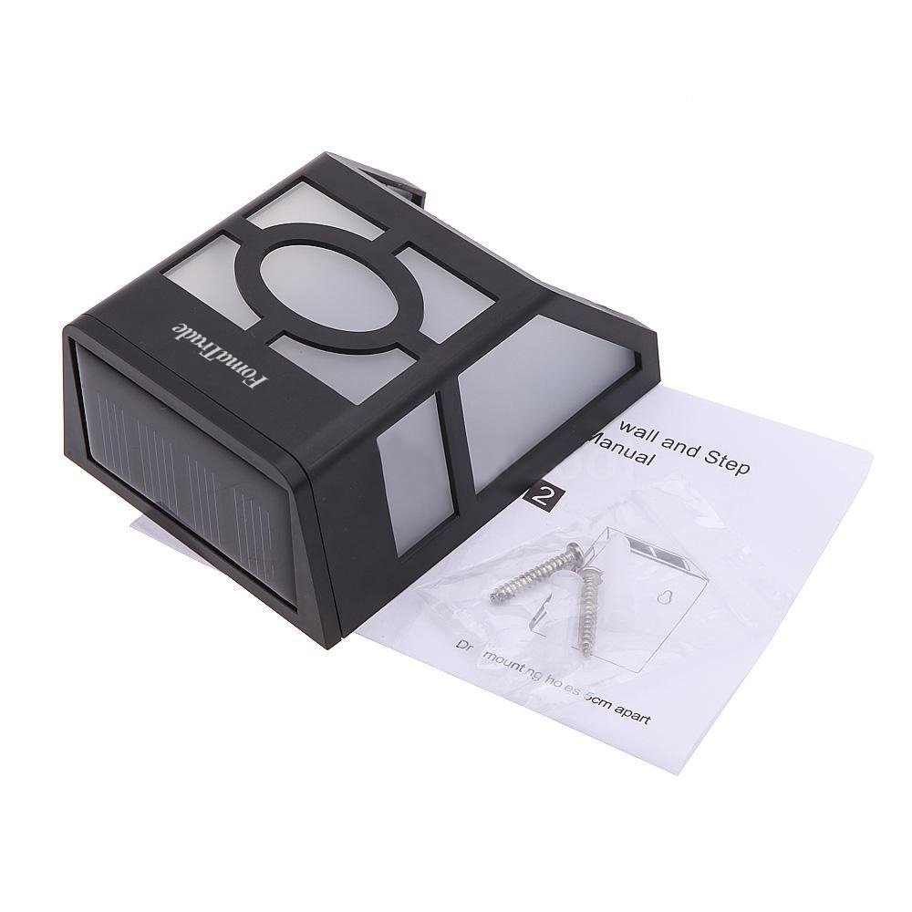 LED Solar Light Motion Sensor Light Outdoor,FomaTrade Wall Light Wide Lighting Range with LEDs Both Sides for Door Garden Path Patio-2 Pack