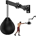 Speed Bag Boxing Punching Bag, Wall Mount Height Adjustable & Fold Speed Bags for Boxing, Wall Bracket Boxing Reflex Ball, Boxing Bag as Adults Teens and Kids, Fits Home Gym Workout
