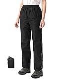 iCreek Women's Waterproof Rain Pants Packable