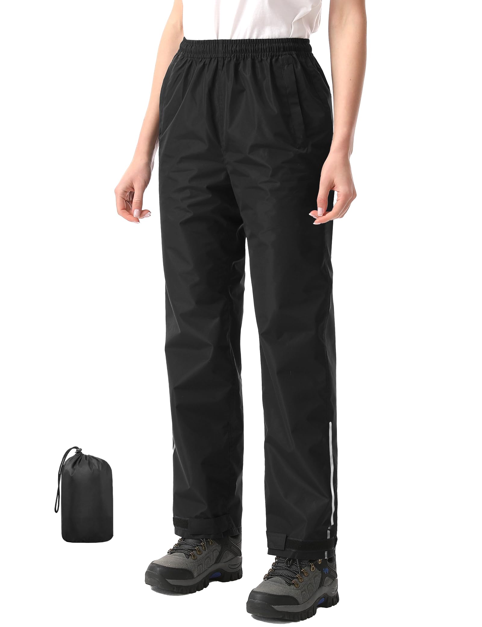 iCreek Women's Waterproof Rain Pants Packable