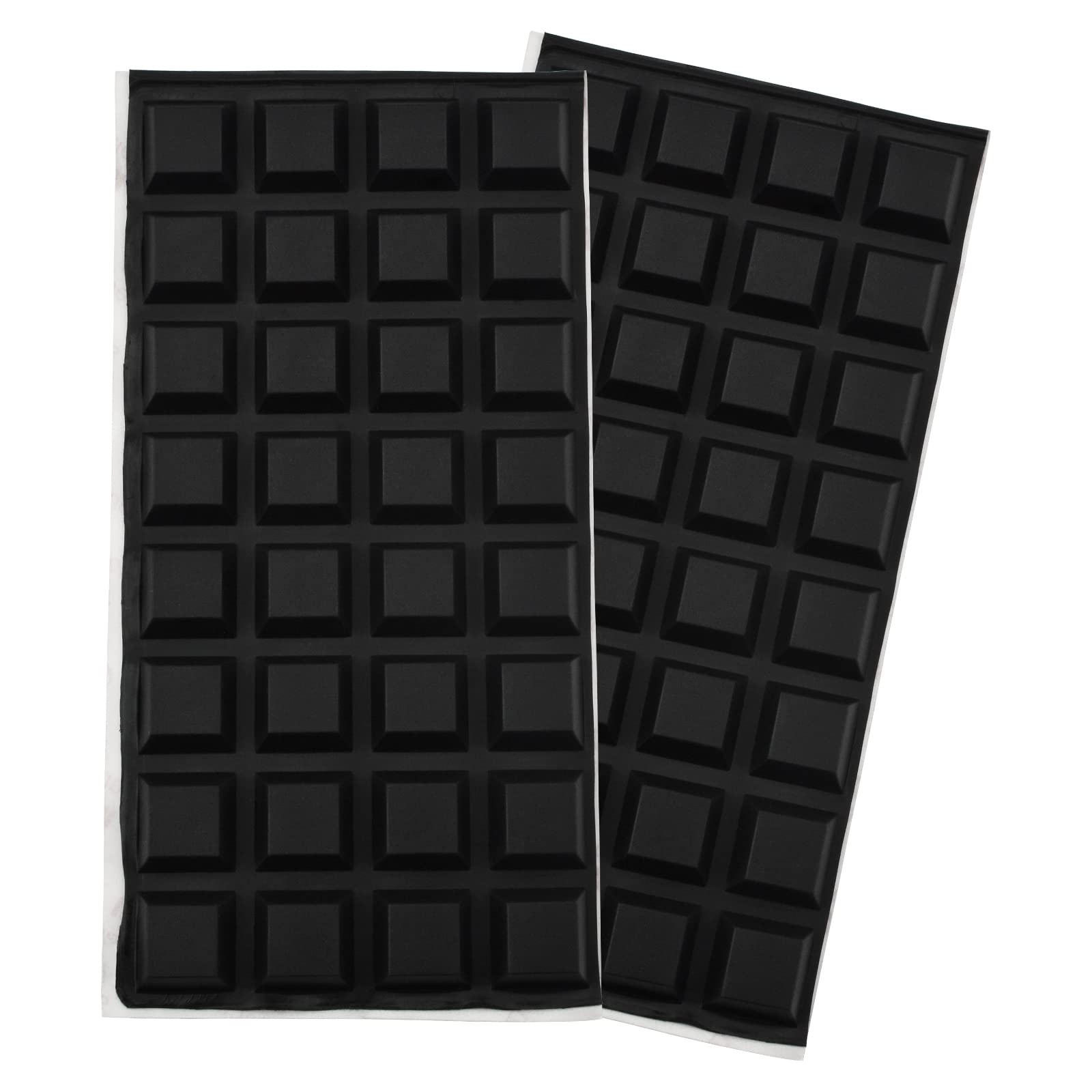INCREWAY 64pcs Black Silicone Feet Adhesive Bumper Pads Self Stick Bumpers Sound Dampening Surface Protection，20 * 20 * 8 mm（Trapezoidal）