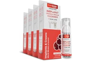 EverSmile OmniFoam Dental Cleaner for Implants, Crowns, and Bridges - Implant Cleaner - Crowns Cleaner - Bridges Cleaner - Dental Crown Cleaner (50 mL) (4 Pack)