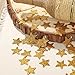 Ling's moment Gold Star Confetti for Wedding party, Table Confetti, Festival Items & Party Props, Gold Glitter Paper Confetti - DIY Kits, 100 pcs of 1