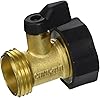 Gilmour 03V Brass Garden Hose Connector with Shut-Off Valve