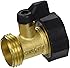 Gilmour 03V Brass Garden Hose Connector with Shut-Off Valve