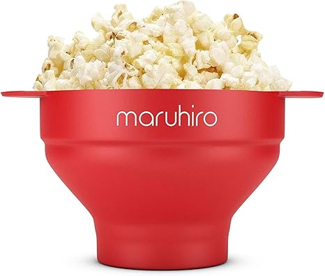 Amazon Prime Dayセール Maruhiro ポップコーンメーカー 電子レンジでチンするだけ 簡単収納 家庭用電子レンジ調理器 シリコン製 ビビットレッド 国内正規品 電子レンジ調理用品 オンライン通販