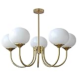 BOKT 5 Light Contemporary Milk White Glass Globe
