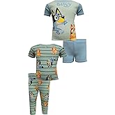 American Marketing Enterprises INC Boys Bluey and Bingo 4 Pc Cotton Ruff Infant Pajamas