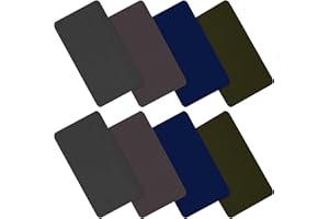 WILLBOND 8 Pieces Nylon Repair Patch Self-Adhesive Waterproof Lightweight Repair Patch for Clothing Down Jacket Tent Cloth Bag(Dark Gray, Brown, Army Green, Dark Blue)