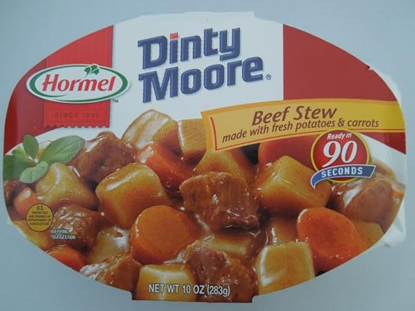 DINTY MOORE BEEF STEW WITH FRESH POTATOES & CARROTS MICROWAVABLE BOWL 10 OZ