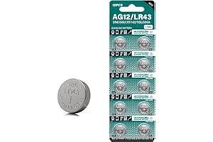 10pcs / Sheet Ag12 Lr43 Button Cell Batteries 1.5v High Capacity Coin Battery for Watches Toy and Small Electronics Electroni