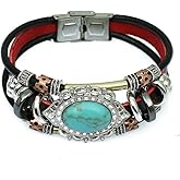 S SUSANN Leather Bracelets for Women Multilayer Bracelets for Women with Genuine Leather Layered Bracelets Boho/Bohemia Style Jewelry for Men and Woman