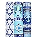Hanukkah Gift Wrap in Assorted Designs - 3 Rolls Total 150 sq.ft. (Deep Blue)