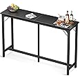 ODK 63 inch Bar Table, Bar Height Pub Table, Counter Height Bar Table, Rectangular High Top Kitchen & Dining Counter Tables with Sturdy Legs & Easy-to-Clean Top, Indoor use, Black